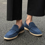 AIDASE  -  Spring Fashion Men's Frosted Leather Comfortable Anti Slip Bean Shoes New Summer Men Pointed Breathable Casual Business Loafers aidase-shop