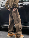 AIDASE  -  Spring Big Pocket Men's Cargo Pants Japanese Y2k Harajuku Loose Straight Wide Leg Trousers Baggy Pants Man Hip Hop Sweatpants aidase-shop