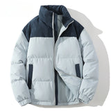 Aidase Winter Parkas Jacket Men Women Solid Patchwork Parkas Coat Loose Warm Thick Couple Jacket Korean Outwear Male Unisex Pink Green aidase-shop