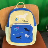 AIDASE  -  Niche Backpack for Women with Graffiti Design Energetic and Artistic Color Blocking Student Backpacks Commuting Backpack aidase-shop