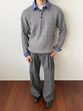 AIDASE  -  Retro Japanese Sle Long Sve Knitted Sweater Men Women Spring Autumn Versatile Striped Patchwork Twist Knitwear aidase-shop