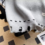 AIDASE  -  American Style Men Vest Sweater High Street Frayed Edge Design Fashion Loose Sleeveless Round Neck Male Knitwear 21E7565 aidase-shop