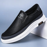 AIDASE  -  Spring Men's Large Size Bean Shoes Breathable Casual Loafers Fashionable Leather Shoes Trendy Men's Footwear Comfortable Ru aidase-shop