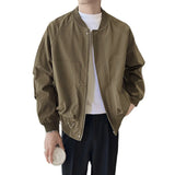 AIDASE  -  Men's Autumn Jacket Men Korean Streetwear Fashion Loose Casual Vintage Bomber Jacket Commuter Spring Coat Outerwear aidase-shop