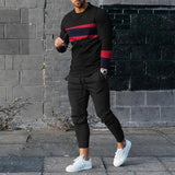 AIDASE  -  Summer Male Loose Casual Printing T-shirt Elastic Waist Pants Set Men Short Sleeve Street Style Pullover Tee Sweatpants Homme aidase-shop