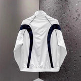 AIDASE  -  Summer New Men's Fashionable Comfortable Sun Protection Jacket Color Block Stand Collar Coat Windproof aidase-shop