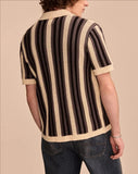 AIDASE  -  Summer Luxurious Business Casual Breathable Knitted Shirt High Quality Men Vintage Striped Crochet Knitting Shirt Men's T-shirt aidase-shop