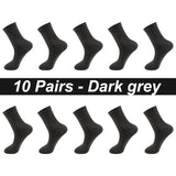 AIDASE  -  10Pairs Men Socks Organic Cotton Breathable Black White Business Socks Casual Spring Summer for Male Plus Size EUR38-48 aidase-shop