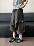 AIDASE  -  New Summer American Retro Large Pocket Work Trousers Men Women Street Casual Loose Straight-leg Fashion Wide-leg Shorts Urban aidase-shop