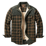 AIDASE  -  European and American Casual Checked Thickened Shirt. Men's New Style Fleece-lined. Winter Warm. Pure Cotton Jacket. S-XXXXL aidase-shop