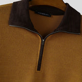 AIDASE  -  Men Pullovers Patchwork Lapel Long Sleeve Knitted Spring Autumn Casual Male Sweater Zipper Streetwear Men Clothing S-5XL aidase-shop
