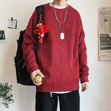 AIDASE  -  Men's Spring Autumn Winter Knitted Sweater Casual Loose Fit Base Layer Versatile Outerwear Korean Style Winter Essential aidase-shop