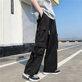 AIDASE  -  Japanese Overalls Men Functional Multi-pocket Pants Korean Urban Streetwear Trend High-end Elastic Waist Lace Casual Trousers aidase-shop