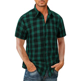 AIDASE  -  Wrinkle-Free New Men'S Shirt Mens Outdoor Vintage Button Short Sleeve T Shirt Casual Top Chemises Hommes aidase-shop