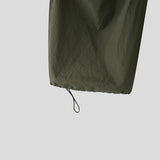 AIDASE  -  Men Cargo Pants Solid Color Drawstring Joggers Casual Trousers Men Oversize Streetwear 2025 Fashion Male Thin Long Pants aidase-shop