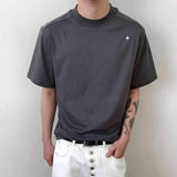 AIDASE  -  Simple Men's Tees Round Neck Embroidery Contrast Color Casual Tops Short Sleeved Summer Korean Style Male T-shirts 9W3220 aidase-shop