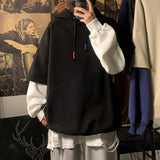 Aidase Hooded Sweatshirts for Man Black Hoodies Hip Hop Men's Clothing Sweat Shirt No Brand Funny Loose Overfit Streetwear Simple Cheap aidase-shop