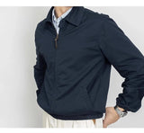 AIDASE  -  Classic Khaki Spring Autumn New Arrival Thin Zipper Workwear Jacket Washed Collar Zipper Leisure Polyester Fabric Coat for Men aidase-shop