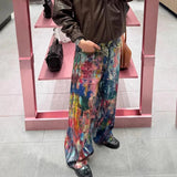AIDASE  -  Casual Wide Leg Jeans Men Women Print Loose Long Trousers Straight Leg Pants Spring Summer Design Graffiti Paintings aidase-shop