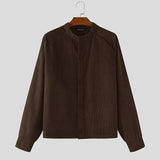 AIDASE  -  Men Jackets Solid Color Corduroy Long Sleeve Button Coats Men Streetwear Spring Autumn Fashion Casual Male Jackets S-5XL aidase-shop