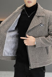 Aidase men's winter outfits Brand Winter Wool Jacket for Men Fashion Zipper Motorcycle Coat Plaid Casual Business Trench Coat Social Streetwear Overcoat aidase-shop