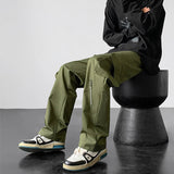 AIDASE  -  Ment's Solid Big Pocket Zip Trendy Street Fashion Casual Pants Loose Comfortable College Wide Leg Pants aidase-shop