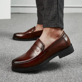 Luxurious Men Dress Shoes  Inner High Loafers Men Shoes Casual Shoe Man Fit Classic Party British Men's Height-increasing Shoes aidase-shop