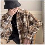 AIDASE  -  Casual sports fashion spring and autumn Japanese and Korean lapel jacket autumn boys woolen internet celebrity couple jacket aidase-shop