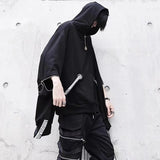 Aidase Men's Sets Black Hoodies+Pants Punk Graphic Zipper Hooded Sweatshirts Cargo Pant Men Oversized Loose Streetwear Suits