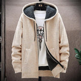 Aidase Zip-Up Cardigan Men's Hoodies Parka Hooded Sweatshirt Man Solid Sweater Hoodie Man Clothes Windbreaker 2024 Autumn New aidase-shop