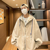 Aidase Men Hoodies Harajuku High Street Hooded Sweatshirts Y2K Streetwear Hip Hop Gothic Zip Up Loose Jacket Coats Pullover Tops aidase-shop