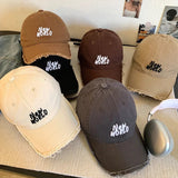 AIDASE  -  Vintage Embroidery Baseball Cap, Breathable Adjustable Distressed Sun Hat for Women Men, Washed Dad Hats
