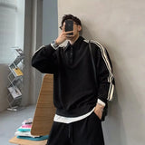 Aidase Tops Polo Stripe White Male Clothes Sweatshirts T Shirts for Men Aesthetic Korean Autumn Luxury One Piece Regular Fit Cotton F A aidase-shop