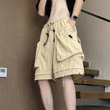AIDASE  -  Casual Men's Shorts Korean Style Trendy High Street Handsome Big Pocket Design Summer New Loose Male Pants aidase-shop