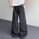 AIDASE  -  Men's Suit Pants Striped Three-dimensional Arc Single Pleat Design Loose Casual 2025 New Fashion Straight Trousers aidase-shop