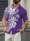 AIDASE  -  Summer new casual trend simple plant pattern short sleeve shirt aidase-shop
