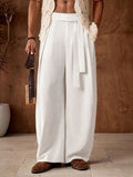 AIDASE  -  Men's Loose Fit Wide Leg Pants High Waist Pleated Casual Trousers with Belt for Streetwear Daily Outfits aidase-shop