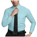 AIDASE  -  Mens Business Dress Shirt Casual Button Down Long Sleeve Shirts Regular Fit Solid Loose Regular Fit Formal Dress Men'S Shirt aidase-shop