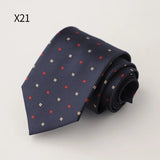 AIDASE  -  New Trendy Men's Silk Ties Jacquard Dot Floral Necktie 8cm Brown Green Neck Tie Daily Wear Shirt Suit Cravat Wedding Groom Gift aidase-shop