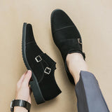 AIDASE  -  Men's Suede Shoes Europe America Anti-skid Flat Shoes Fashionable Loafers Soft Soled Business Dress Casual Leather Shoes 38-46 aidase-shop
