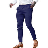 AIDASE  -  Men's Twill Cotton Stretch Fashion Youth Street Slim Pencil Skinny Pants aidase-shop