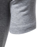 AIDASE  -  Men's Casual and Fashionable Short Sleeved T-shirt with Button Decoration on The Hem, Split Round Neck Short Sleeved T-shirt aidase-shop
