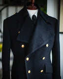 Aidase winter outfits men Navy Blue England Style Woolen Overcoat Men's Thick Plus Double Breasted Long Coat Casual Winter Fashion Warm Jacket aidase-shop