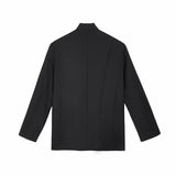AIDASE  -  New Chinese Style Suit Men's Niche Design Traditional Button Stand Collar Jacket Black Straight Wide Shoulder Coats Ruffian Cool aidase-shop