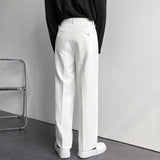 Aidase Men's Luxury Draped Baggy Suit Pants Casual Button-down Solid Color Straight Premium Elegant Dress Pants New aidase-shop