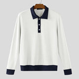 AIDASE  -  Men Shirt Knitted Patchwork Lapel Long Sleeve Spring Autumn Men Clothing Streetwear Loose 2025 Fashion Male Shirts S-5XL aidase-shop