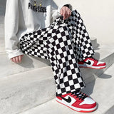 AIDASE  -  Harajuku Streetwear Plaid Men's Hip Hop Pants Couple Clothing Streetwear Brand Male Casual Large Size Trousers aidase-shop