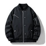 AIDASE  -  Autumn Winter Warm Jackets Men Stand Collar Casual Outwear Male Solid Zippers Loose Bomber Jacket Chic Streetwear Plus Size 8XL aidase-shop