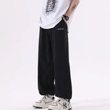 AIDASE  -  Ice Silk Men Casual Pants Loose Summer Thin Quick Drying Sports Solid Casual Draping Wide Leg Pants Preppy Hip Hop Trousers aidase-shop