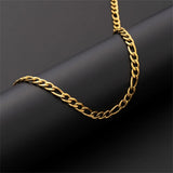 AIDASE  -  6 mm Stainless Steel Men Figaro Chain Necklace Silver Color Basic Chain Necklace For Women Hip Hop Jewelry Party Accessories aidase-shop